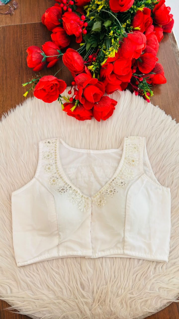 Scarlet Daisy Designer Organza  Blouse