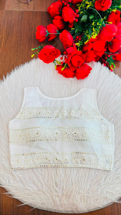Scarlet Daisy Designer Organza  Blouse