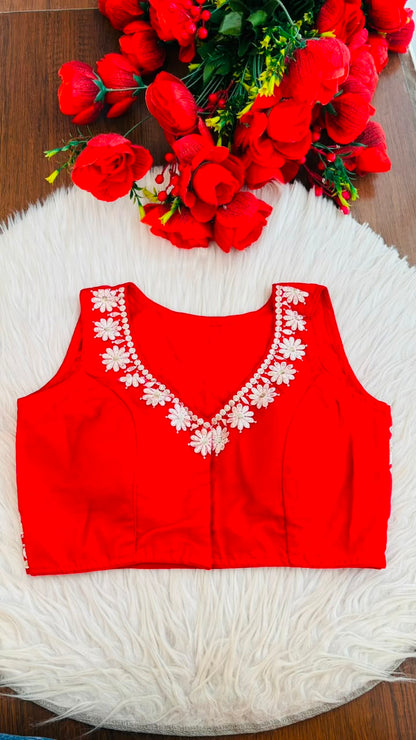 Scarlet Daisy Designer Organza   Blouse