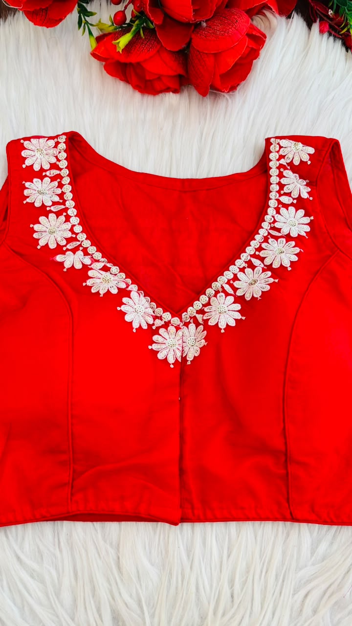 Scarlet Daisy Designer Organza   Blouse