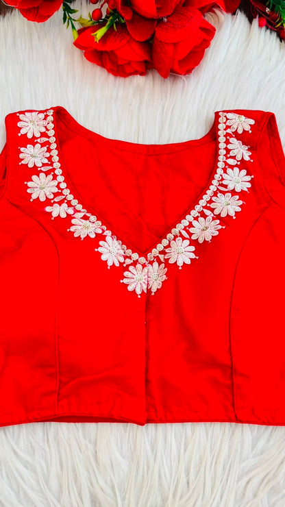 Scarlet Daisy Designer Organza   Blouse