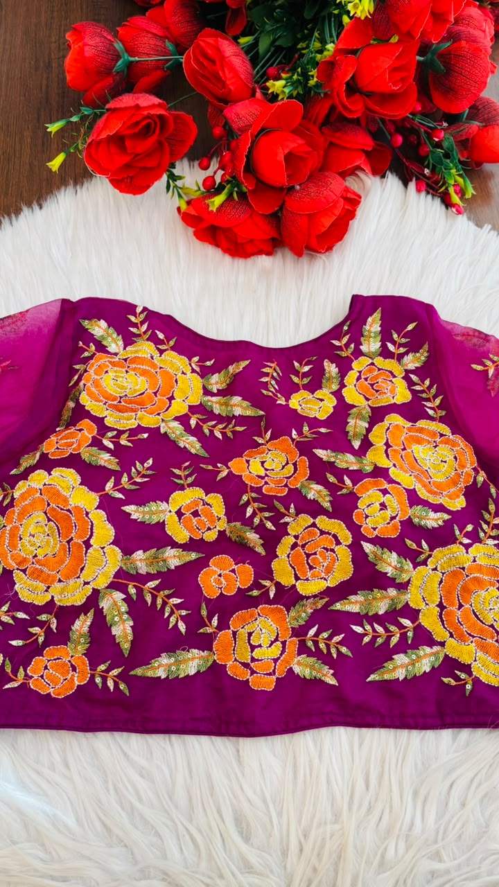 Threads of Flowers -Designer Blouse