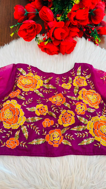 Threads of Flowers -Designer Blouse