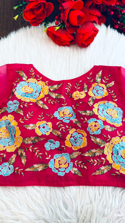 Threads of Flowers -Designer Blouse