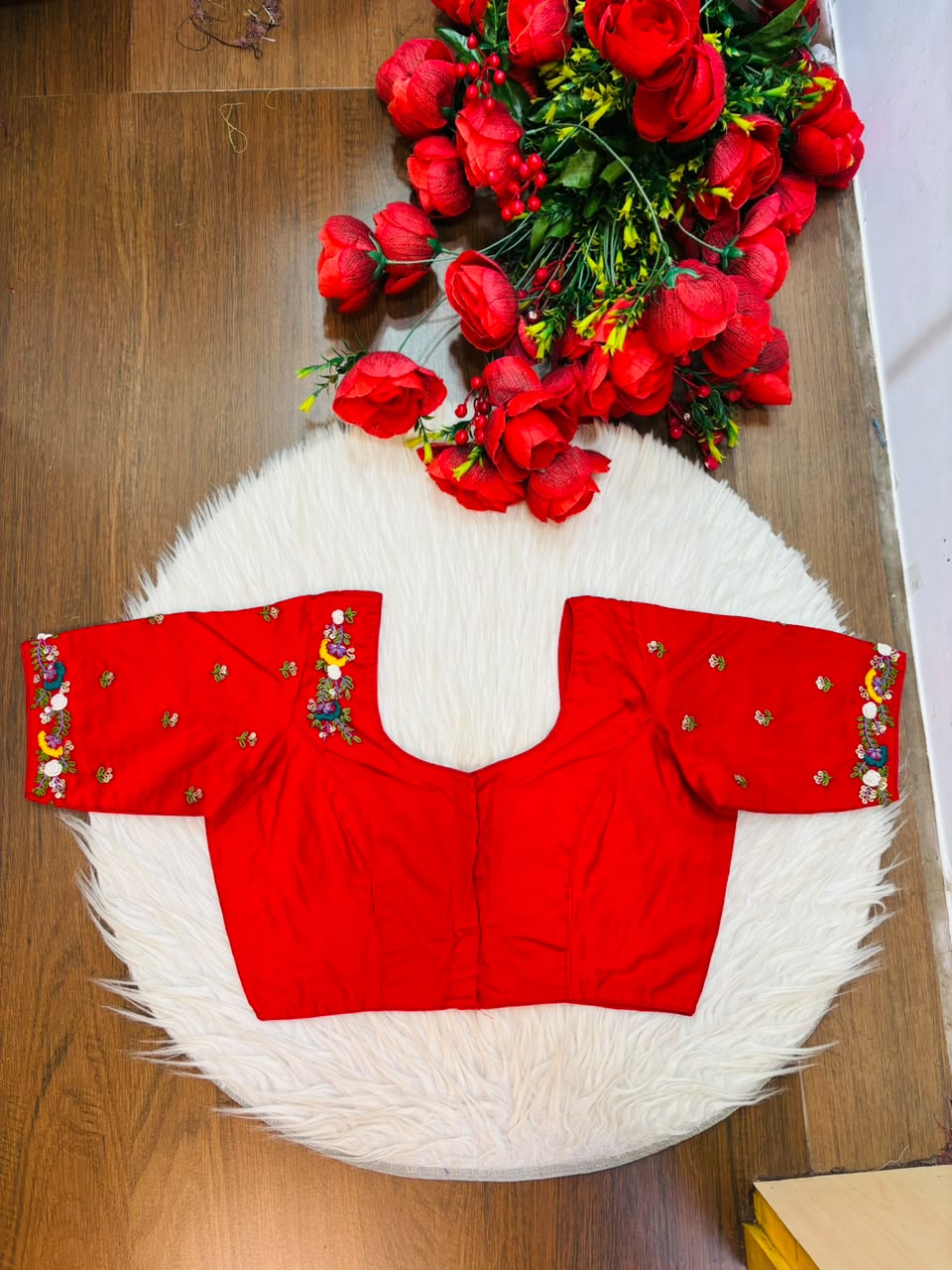 Kumkum Blossom Handwork Blouse