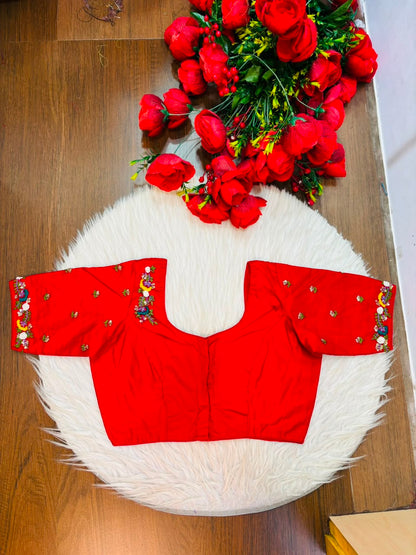 Kumkum Blossom Handwork Blouse