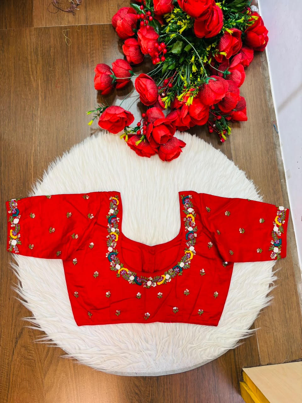 Kumkum Blossom Handwork Blouse