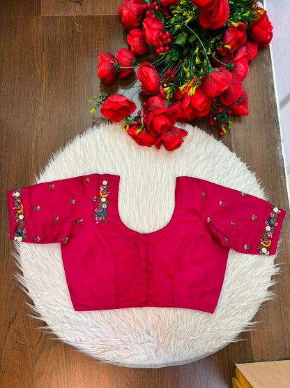 Kumkum Blossom Handwork Blouse