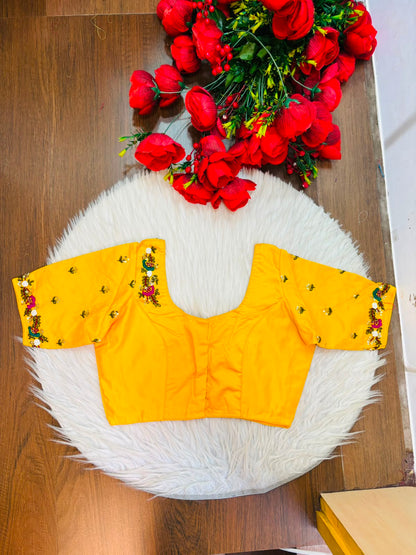 Kumkum Blossom Handwork Blouse