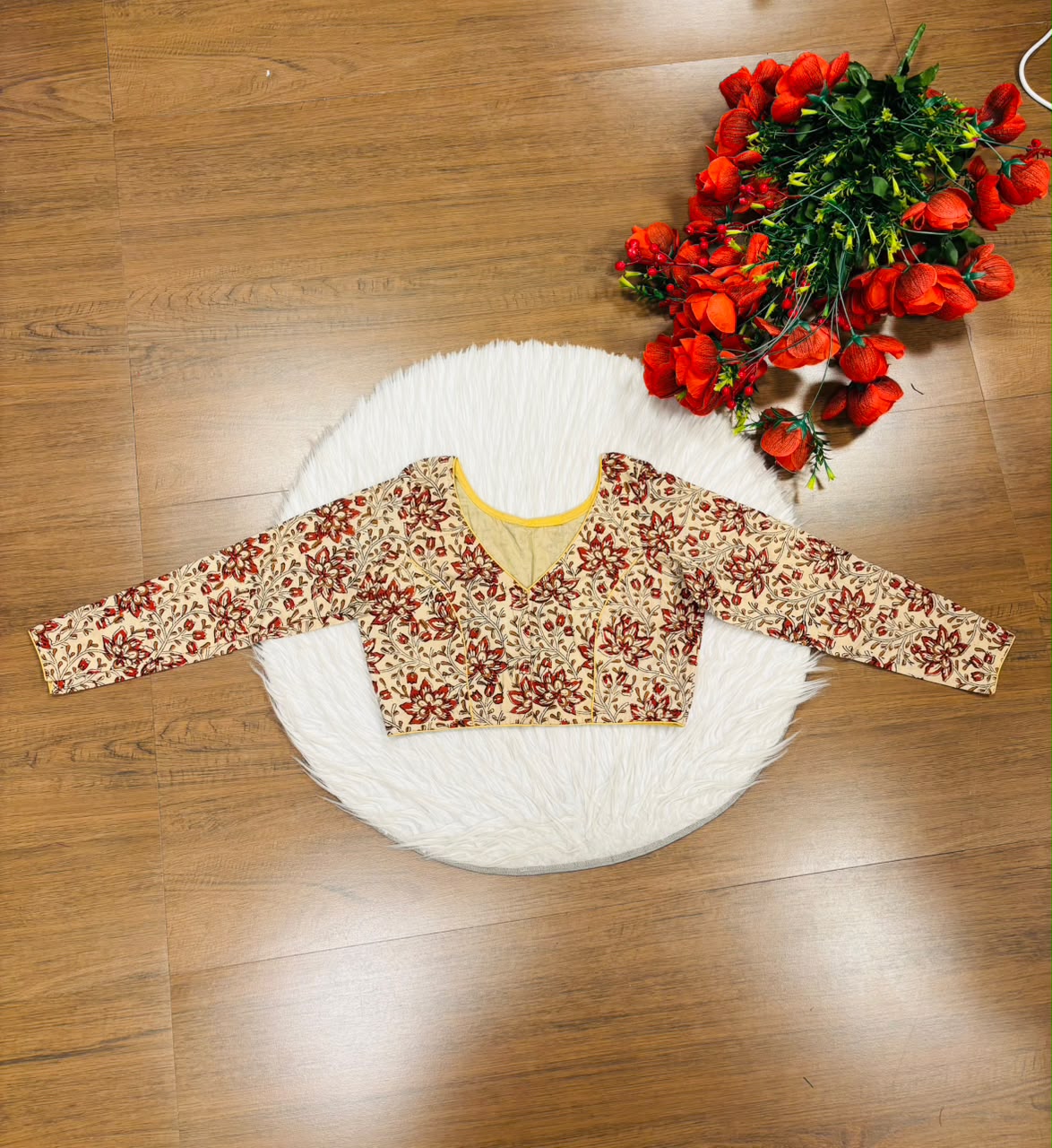 Wrapped In Dreams Ajrakh Cotton Blouse