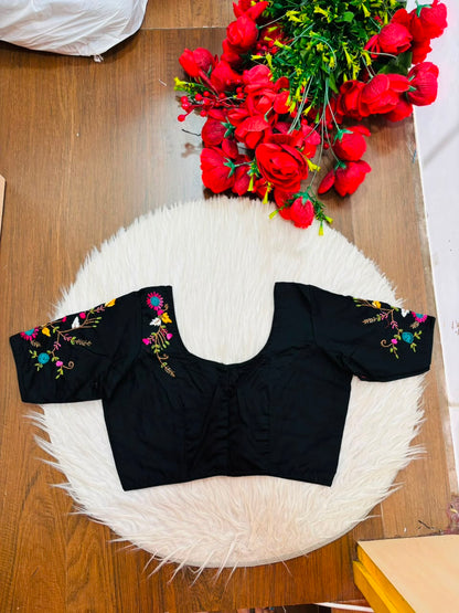 Floral Symphony Handwork Blouse
