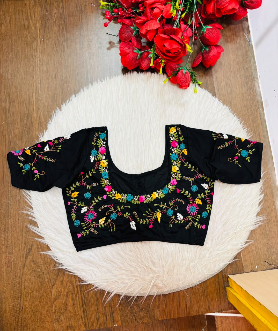 Floral Symphony Handwork Blouse