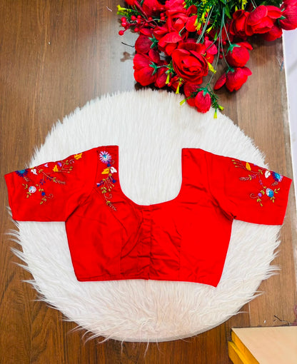 Floral Symphony Handwork Blouse