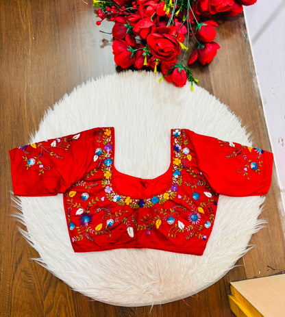 Floral Symphony Handwork Blouse