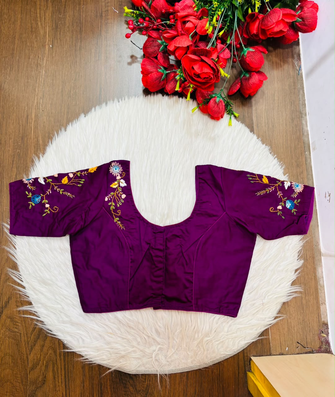 Floral Symphony Handwork Blouse