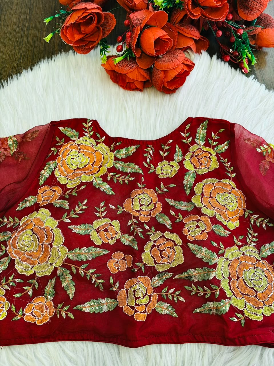 Threads of Flowers -Designer Blouse