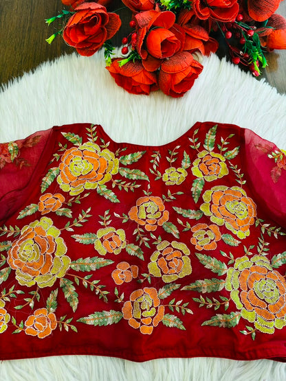 Threads of Flowers -Designer Blouse
