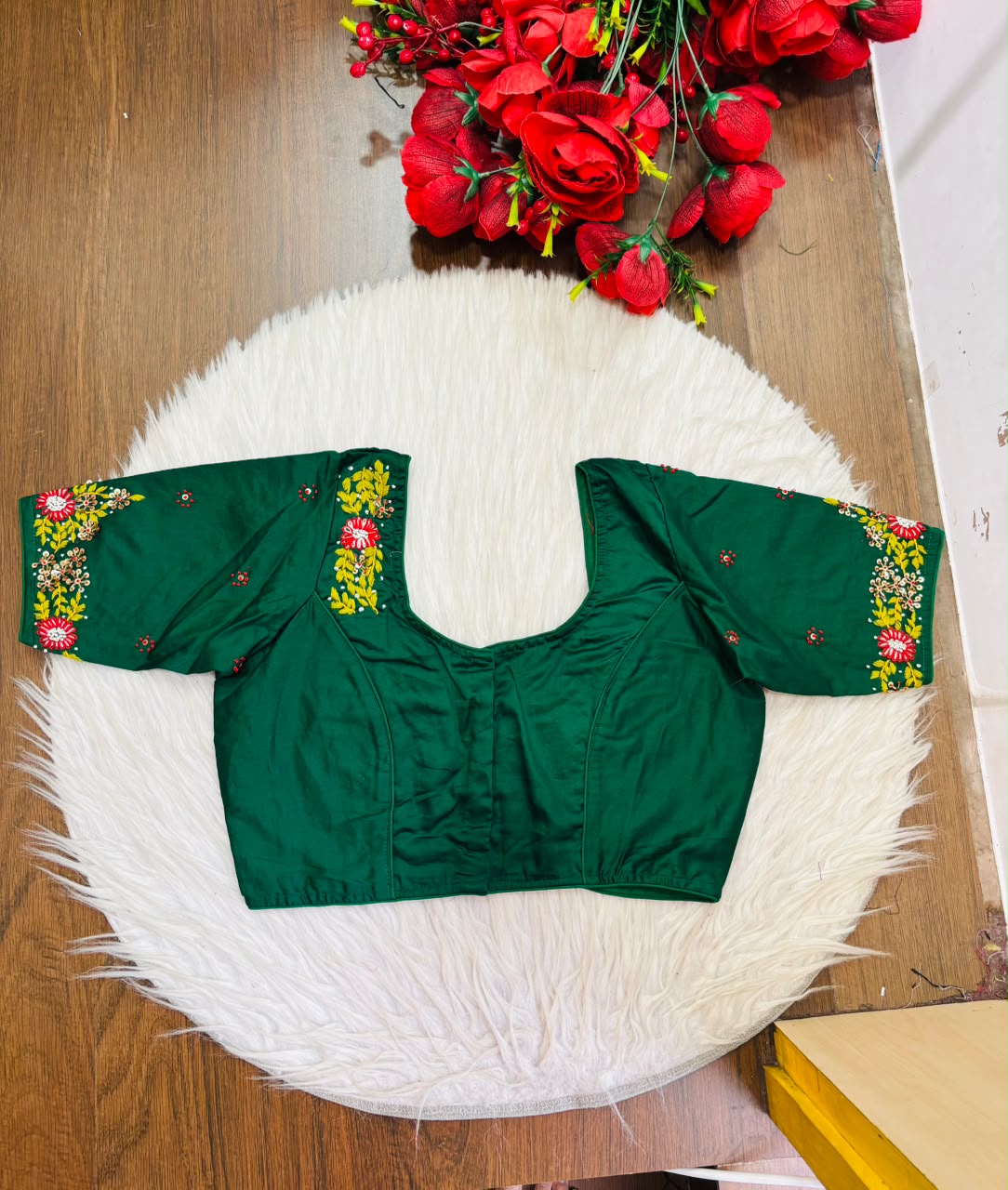 Blooming Scarlet Handwork Blouse