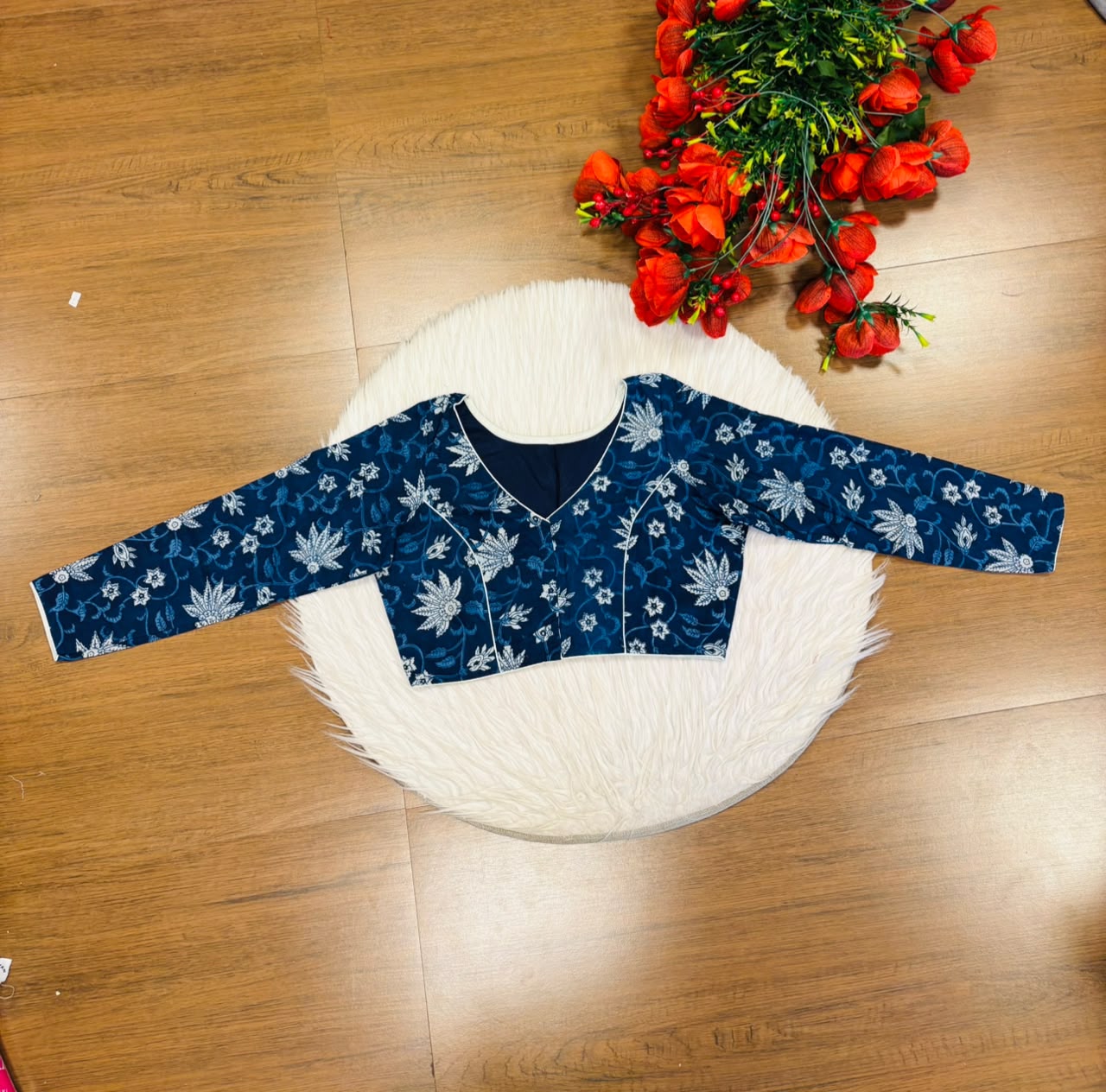 Wrapped In Dreams Ajrakh Cotton Blouse
