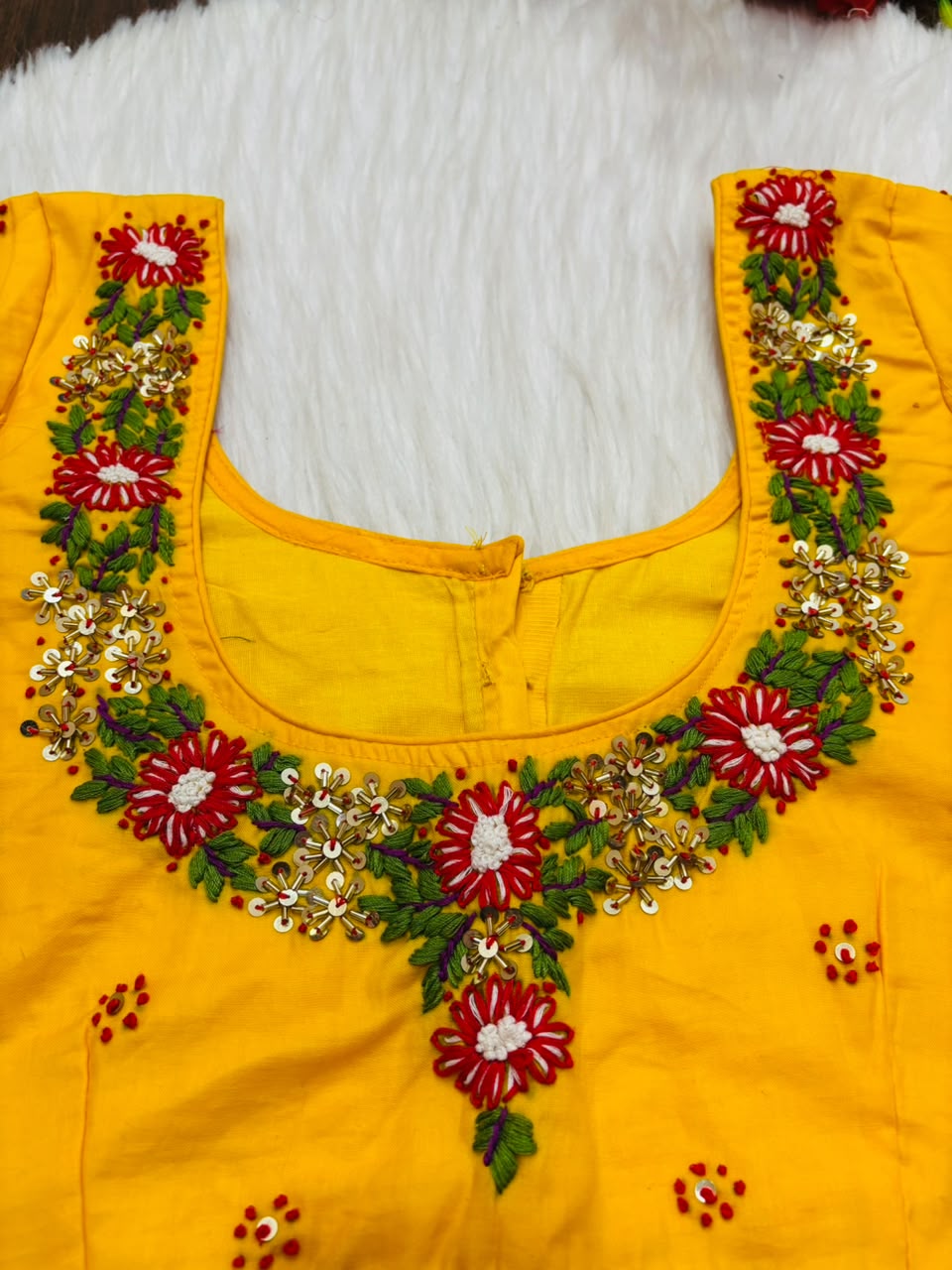 Blooming Scarlet Handwork Blouse