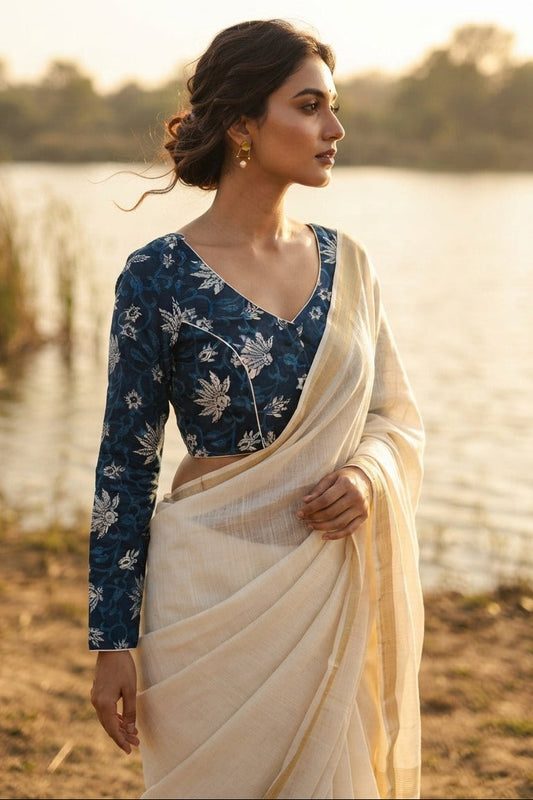 Wrapped In Dreams Ajrakh Cotton Blouse
