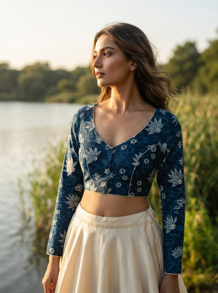 Wrapped In Dreams Ajrakh Cotton Blouse