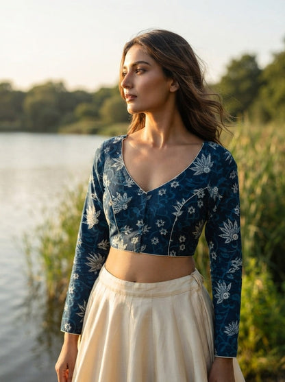 Wrapped In Dreams Ajrakh Cotton Blouse