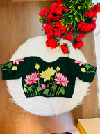 Reflection of Lotus Vichitra Silk Blouse