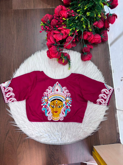 Agomoni - Traditional Designer Blouse(Pink)