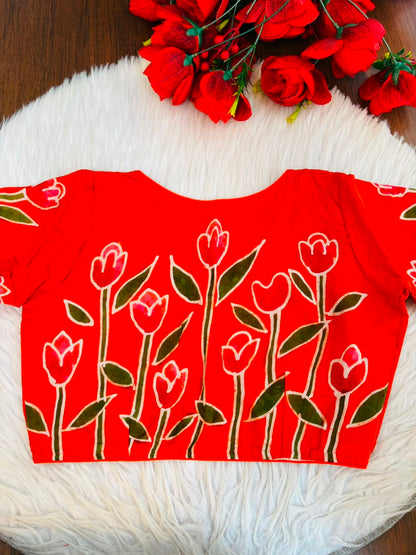 Tulip Charm Batik Blouse