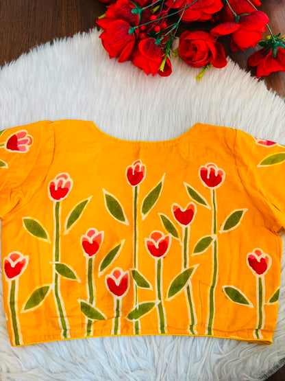 Tulip Charm Batik Blouse