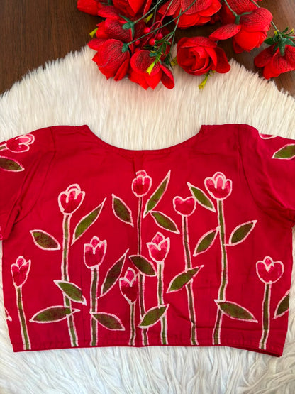 Tulip Charm Batik Blouse