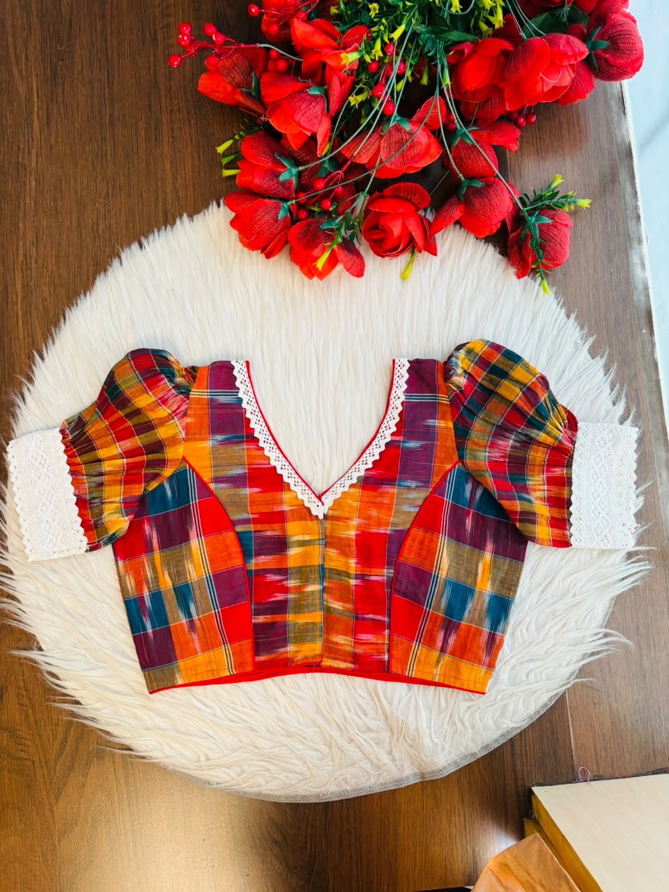 Satrangi Aabha Puff Sleeve Blouse