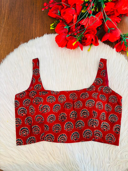 Fashion Flirt Ajrakh Print Blouse