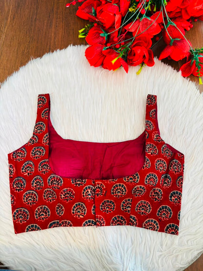 Fashion Flirt Ajrakh Print Blouse