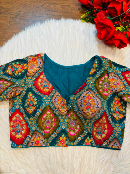 Dreams Become Design – Designer Zari & Sequins Crepe Blouse