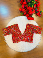 Vine Of Flower Embroidery - Designer Blouse