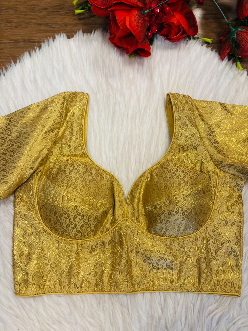 Golden Shine Brocade Blouse
