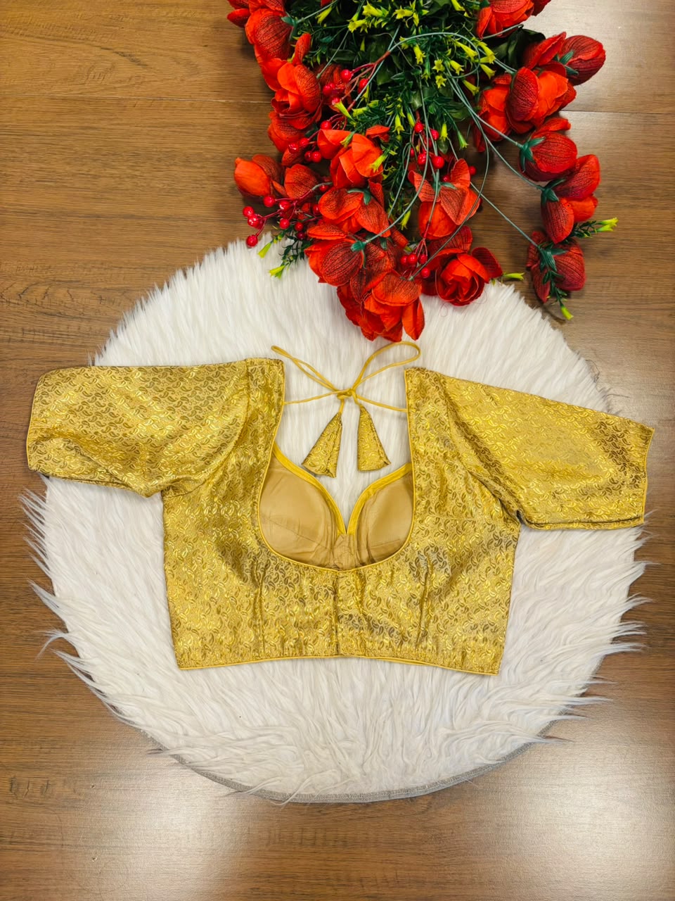 Golden Shine Brocade Blouse