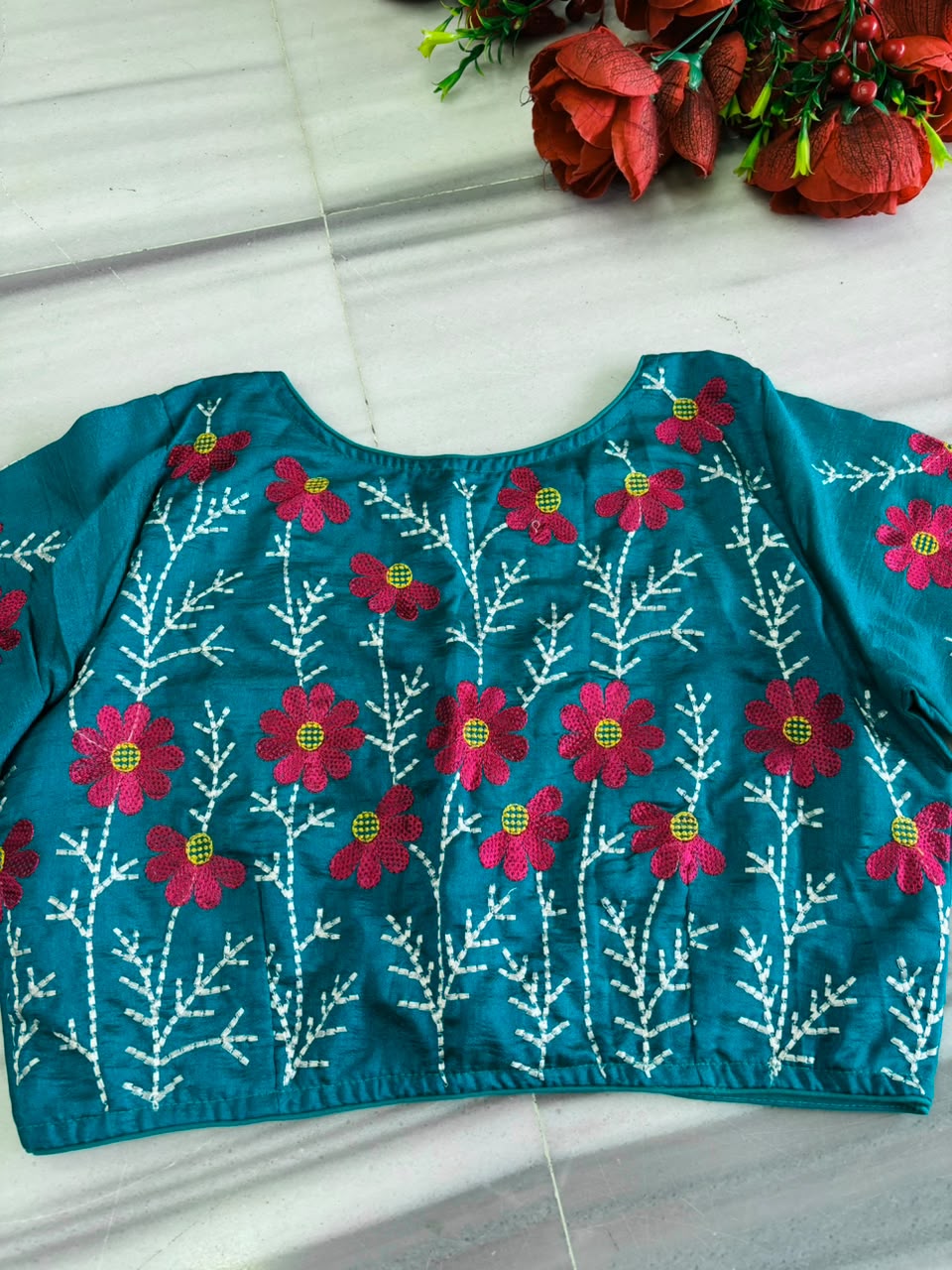 Daisy Enchant Vichitra Silk Blouse