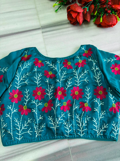 Daisy Enchant Vichitra Silk Blouse