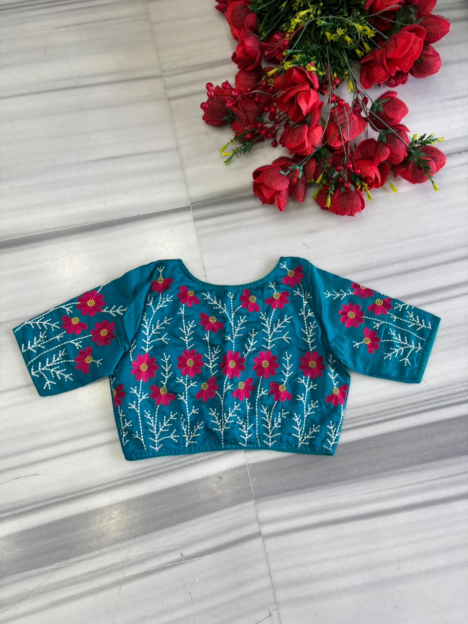 Daisy Enchant Vichitra Silk Blouse