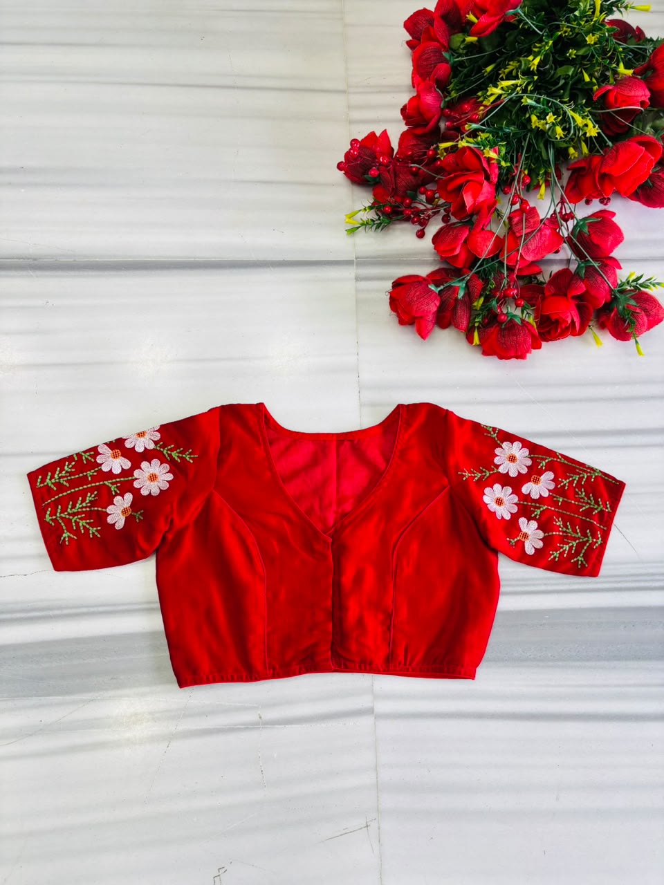 Daisy Enchant Vichitra Silk Blouse