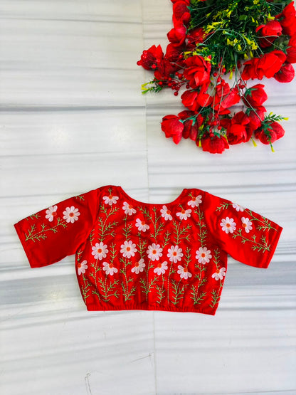 Daisy Enchant Vichitra Silk Blouse
