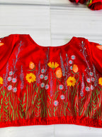Gilded Garden Vichitra Silk Blouse
