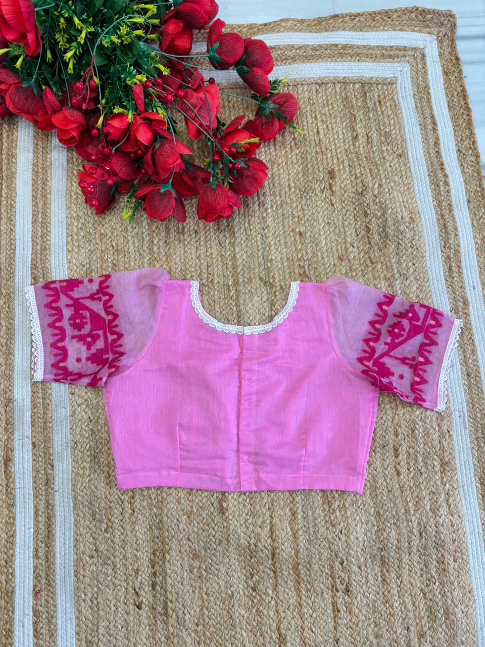Golapi Jamdani Designer Blouse