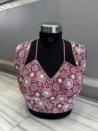 The Glam Edit Vichitra Silk Embroidered Blouse