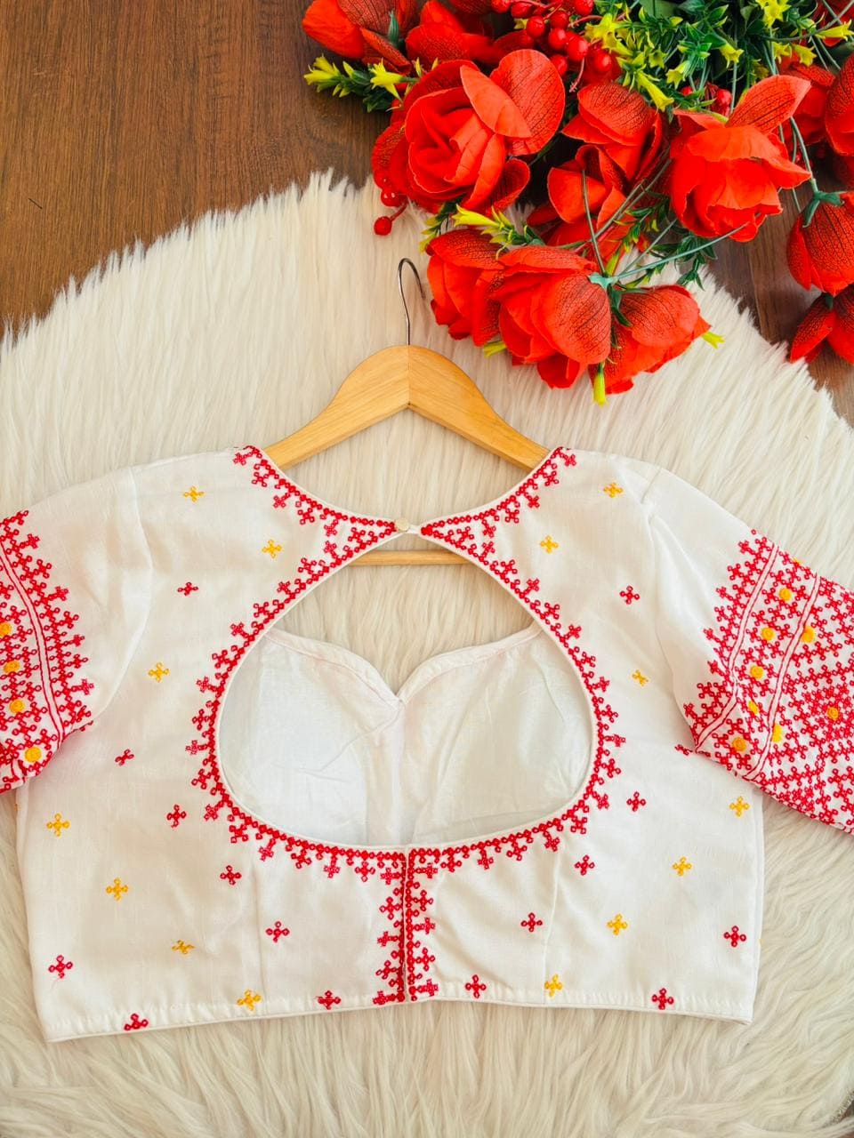Petal Thread  Embroidery Blouse