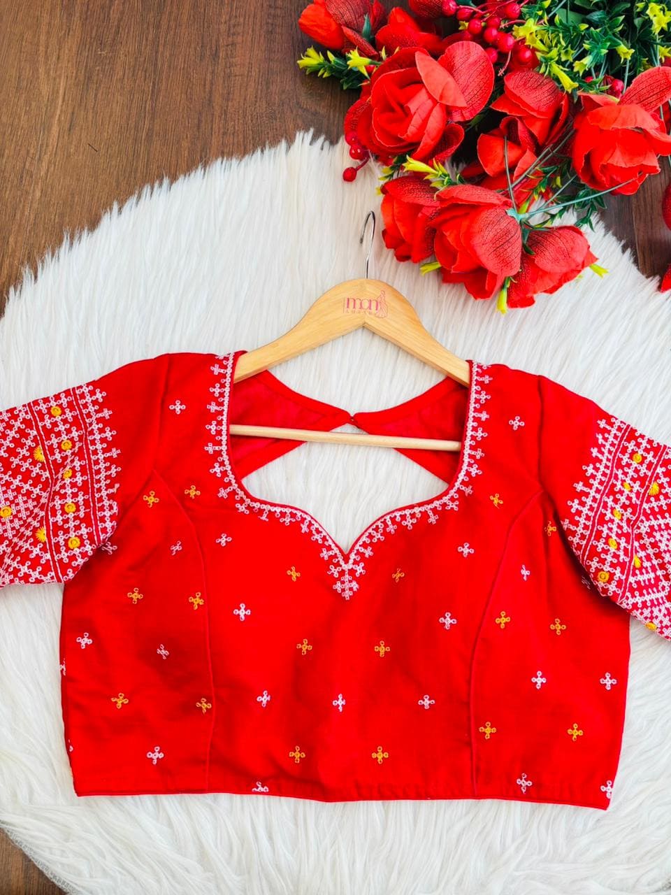 Petal Thread  Embroidery Blouse