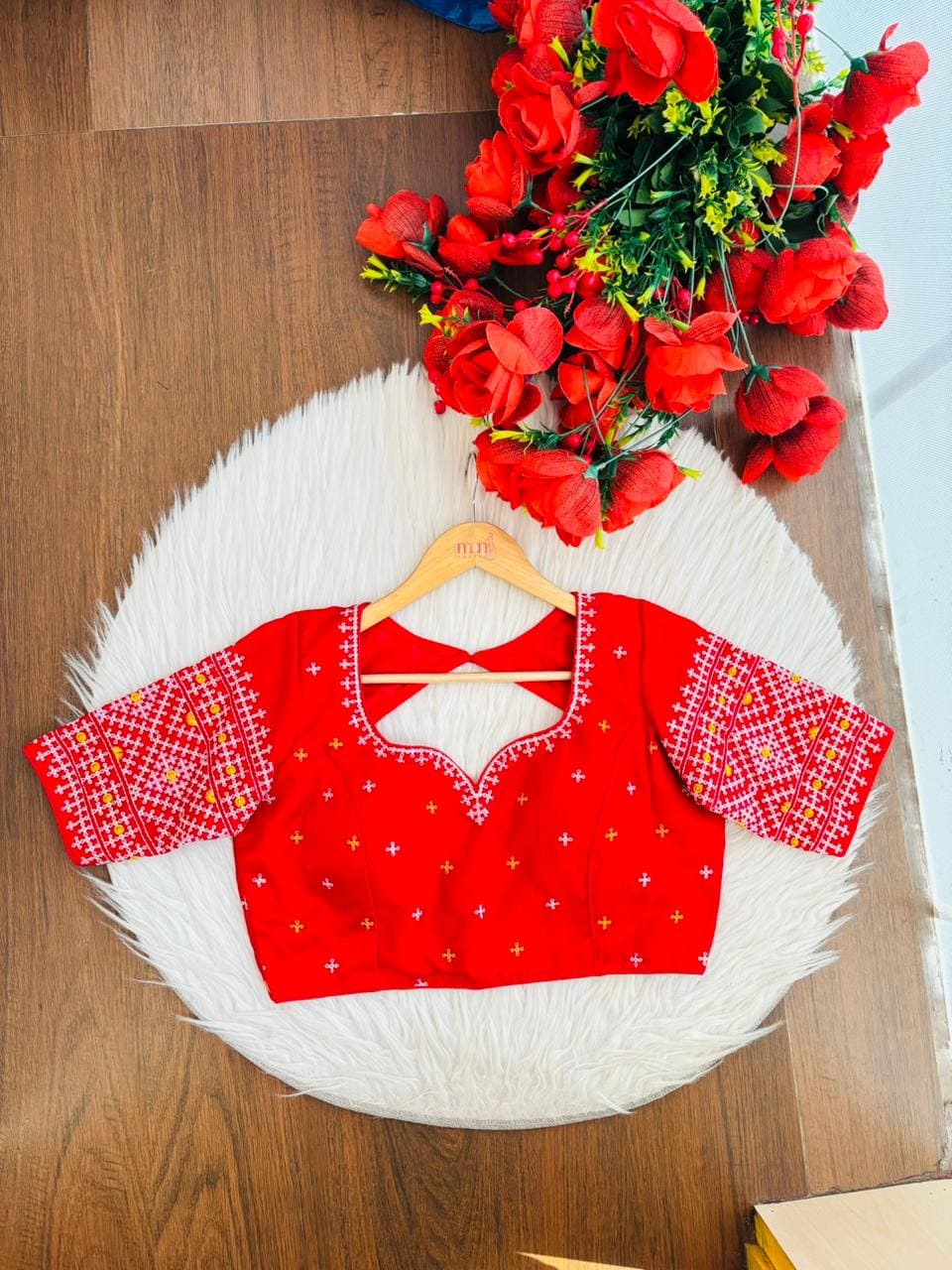 Petal Thread  Embroidery Blouse